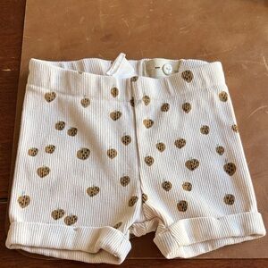 H&M Cream Shorts with Brown Dots